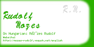rudolf mozes business card